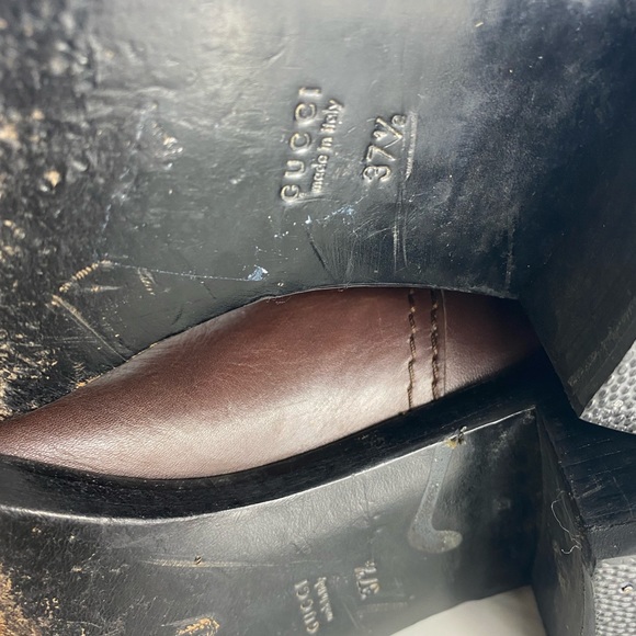 Gucci leather heeled boots - Picture 4 of 6